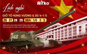 THÔNG BÁO LỊCH NGHỈ LỄ GIỖ TỔ HÙNG VƯƠNG & 30/4 - 1/5 THÔNG BÁO LỊCH NGHỈ LỄ GIỖ TỔ HÙNG VƯƠNG & 30/4 - 1/5